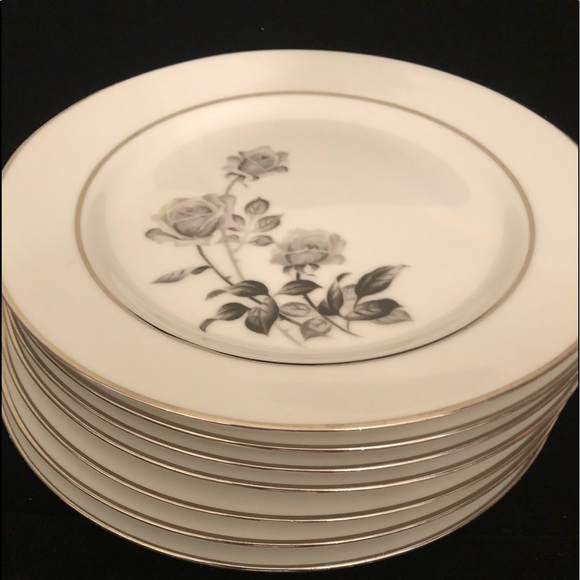 Nocturne yamaka 7 5/8 vintage china salad plates! - Picture 2 of 7
